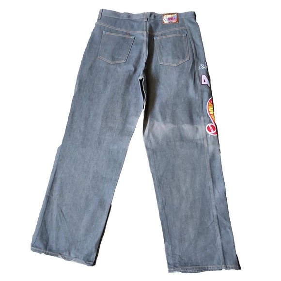 Jeff Hamilton Nascar Petty Men's 40 X 35" Gray Jeans Hot Wheels Baggy Wide Read - Picture 8 of 16
